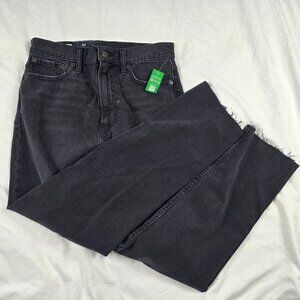 Gap Cheeky Straight Sky High Womens Size 28 Black Jeans Low Stretch Denim Pants